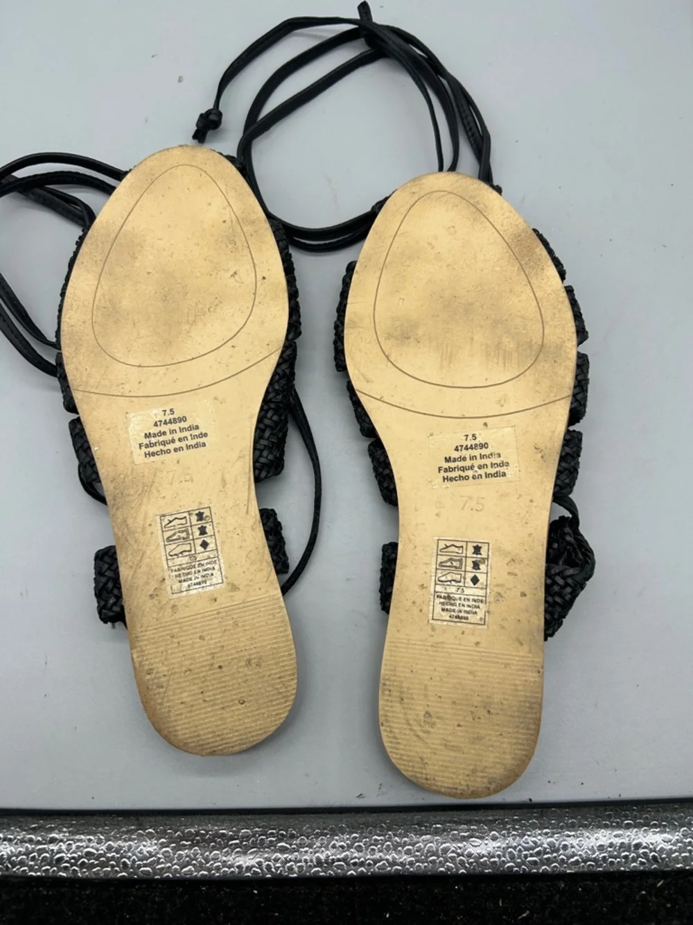 Free People Sunny Gilly Flat Sandals Size 7.5 - Picture 6 of 7